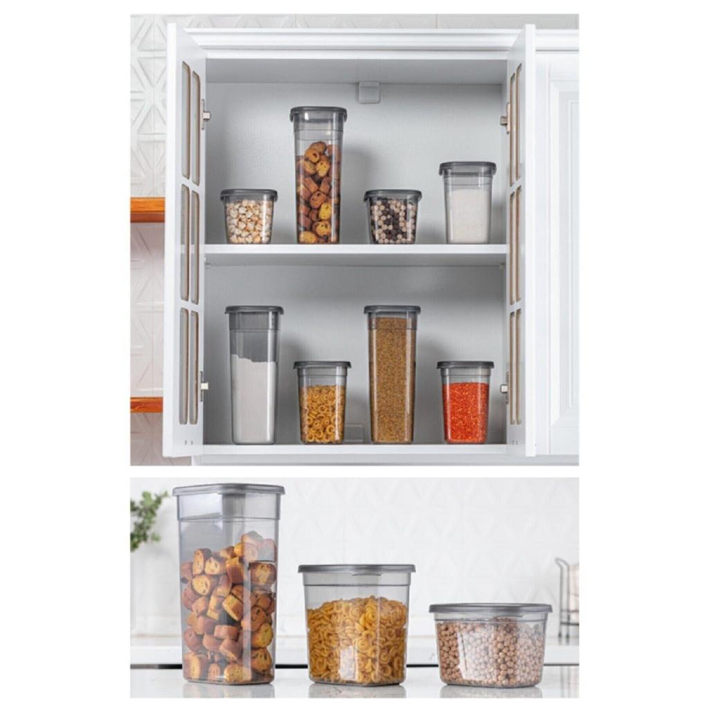 Большой прямоугольный набор контейнеров для хранения из молибдена из 24 штук с этикеткой 3,2 л-2 л-1,3 л Контейнер для хранения запасов