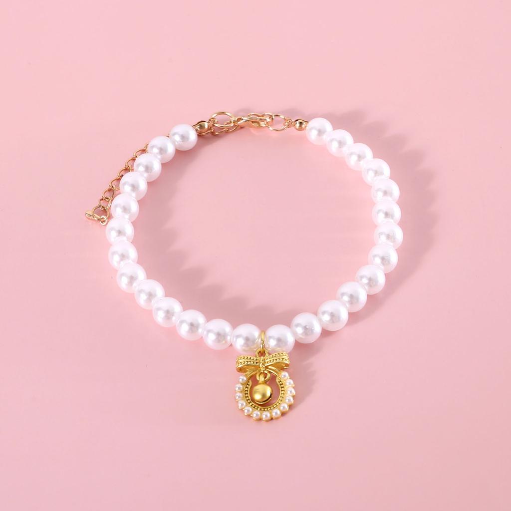 Привлекательный изысканный кулон с вишней для кошек и собак, ошейник с искусственным жемчугом, товары для домашних животных