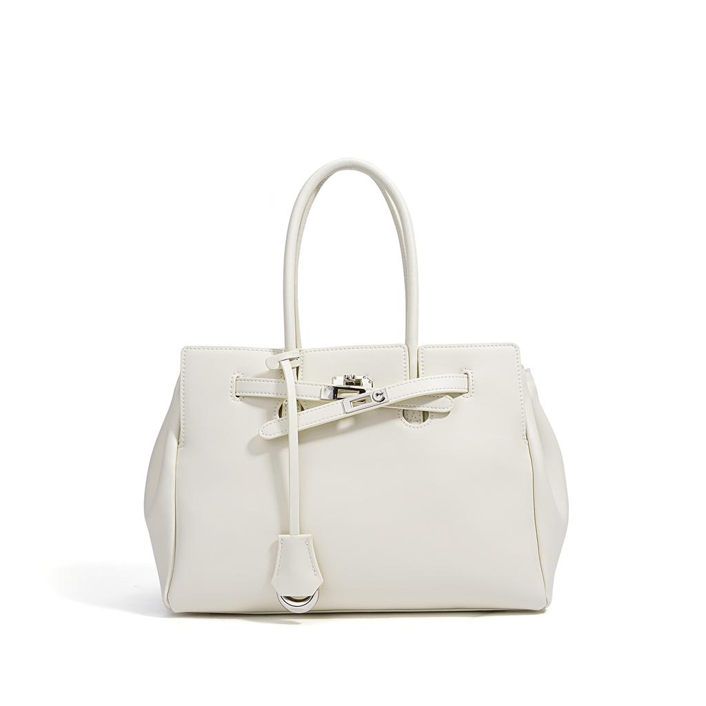 Women's 2025 New Tote Briefcase Large Capacity Tote Bag Handheld Leather Commuting Versatile Niche Women's Bag