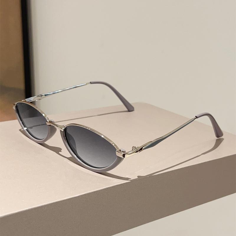 Овальные винтажные солнцезащитные очки женские стильные градиентные многоцветные повседневные декоративные солнцезащитные очки новый модный брендовый дизайн