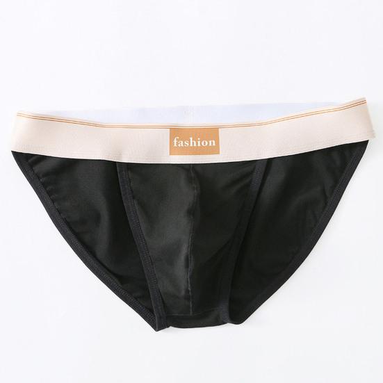 Мужские трусы с цветным блокирующим принтом и буквенным принтом, U-выпуклые трусы с эластичным поясом, дышащее влагоотводящее эластичное нижнее белье