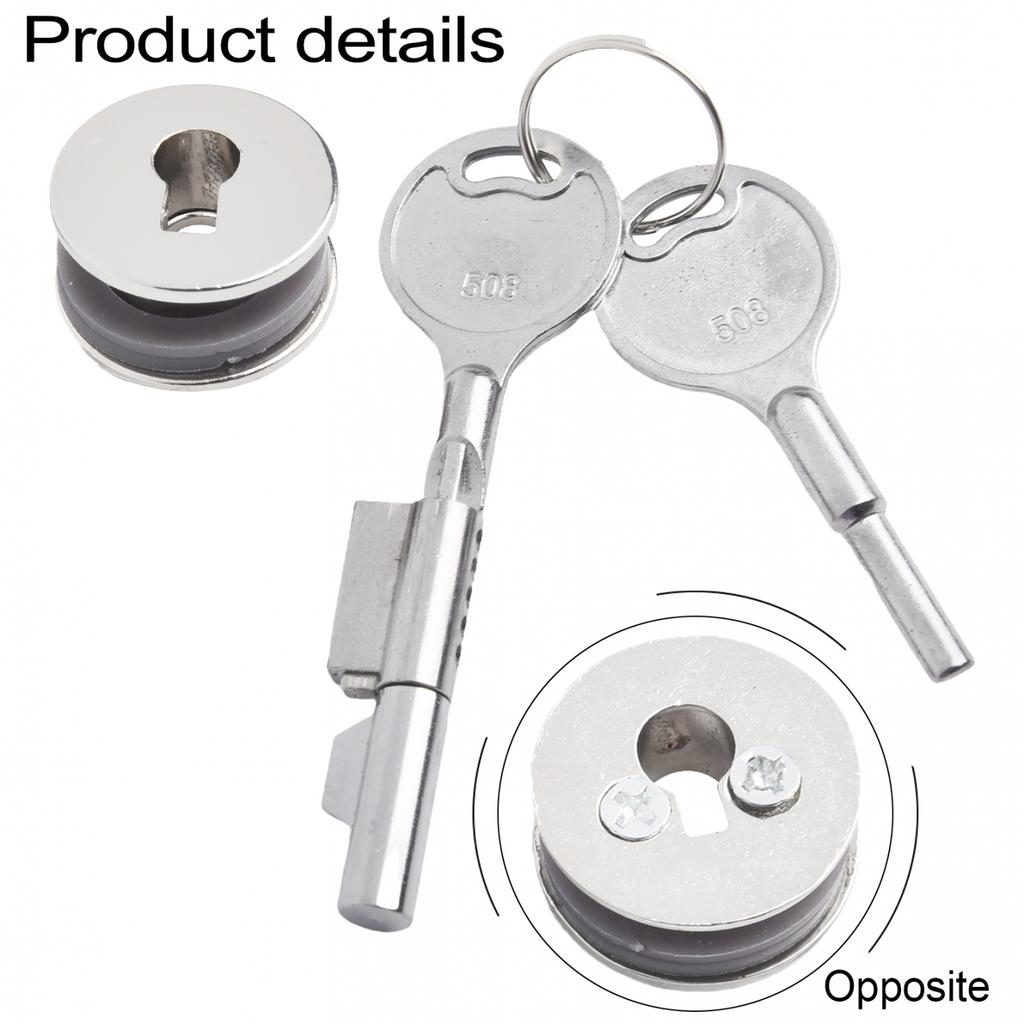 Display Case Keys Sliding Glass Door Lock Chrome Finish