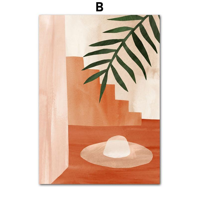 Бохо Абстракция Солнце Ваза Лист Настенная Живопись Холст Картина Скандинавские Абстрактные Плакаты И Принты Картины для Декора Интерьера Гостиной