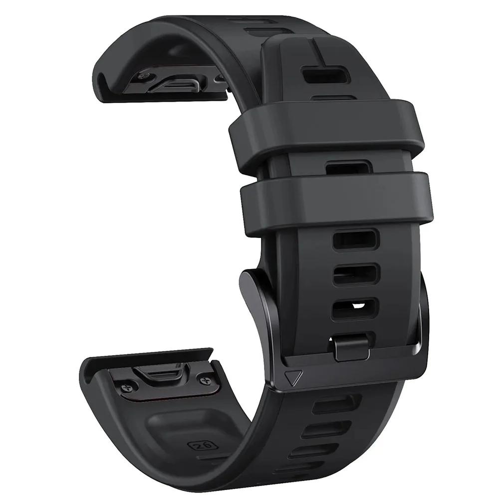 Силиконовый ремешок QuickFit 22 мм 26 мм для часов Garmin Fenix 8pro 7 7X E 6X 6 Pro 5 5X Plus Epix/Enduro/Descent Mk2i/Instinct 3