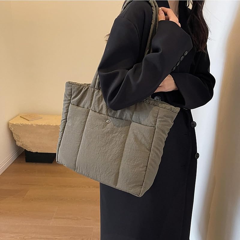 [Tuten] женская сумка-тоут Сумка через плечо Сумка для мам Однотонная сумка через плечо большой емкости Большая легкая сумка на молнии для поездок на работу Поездки в школу