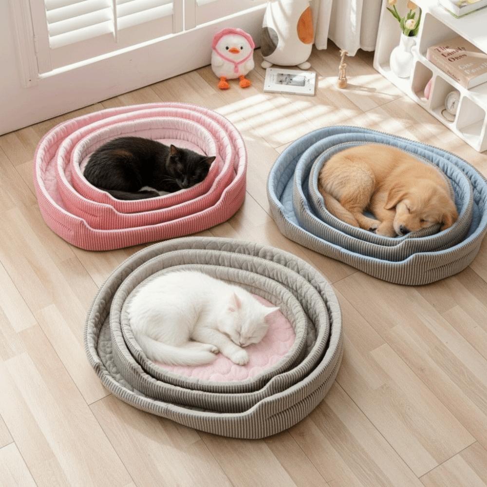 Oval Dog Cooling Bed Breathable Cat Sleeping Mat Dog Mattress Pet Cooling Mat Dogs Cats