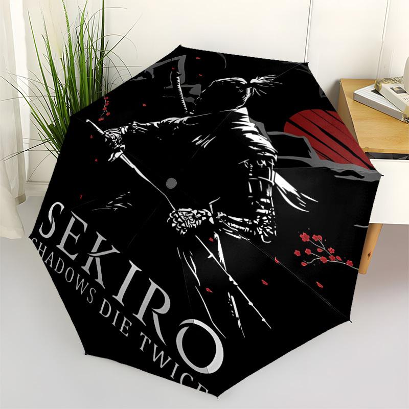 1 шт. Автоматический зонт Sekiro Shadows 8 ребер Портативный складной Черный железный каркас для улицы, пляжа, путешествий, Пляжный зонт 214