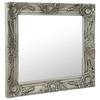 VidaXL Wall Mirror Baroque Style 50x50 Cm Silver 320314