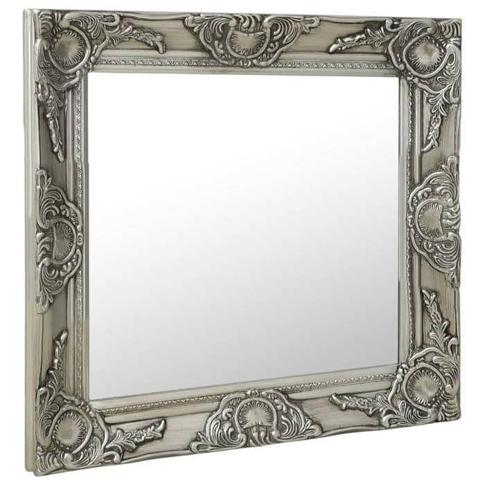 VidaXL Wall Mirror Baroque Style 50x50 Cm Silver 320314