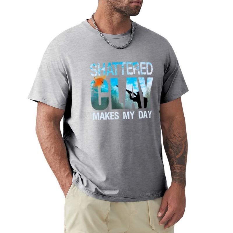 Skeet Trap Clay Shotgun Shooting Shattered Clay Makes My Day Gifts TShirt tshirt summer tops Unisexs clothing