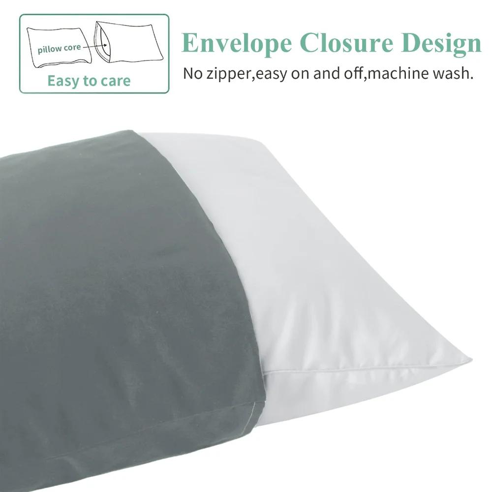 2 шт./набор 51*66 см/51*101 см прямоугольные наволочки из полиэфирной ткани для дома/гостиницы однотонные наволочки