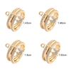 Yousheng Women Detachable Ring 3 In 1 Design Pin Shape Rhinestone Decor Polished Alloy Layered Ring Lady Finger Jewelry for Prom Party And Daily