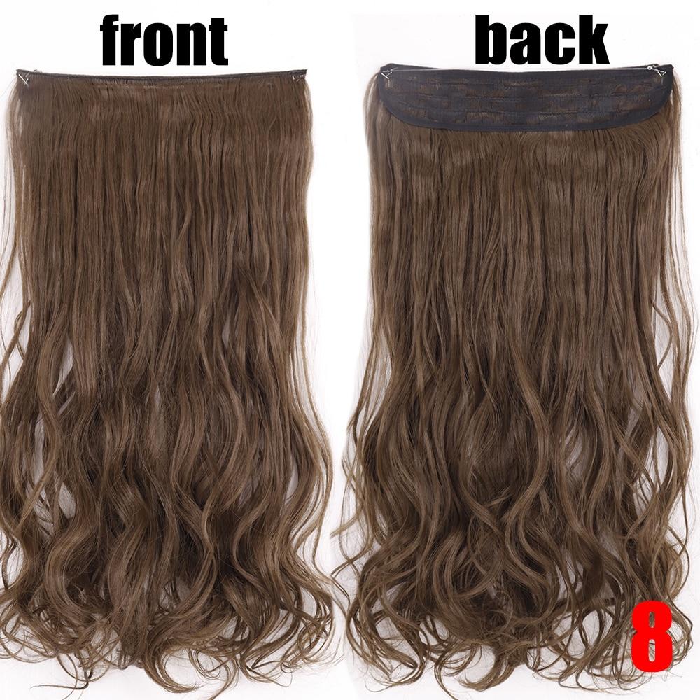 XINRAN 22-дюймовые модные женские волосы для наращивания, устойчивые к высоким температурам, синтетические волны, длинные волосы без клипс, невидимый парик для лески