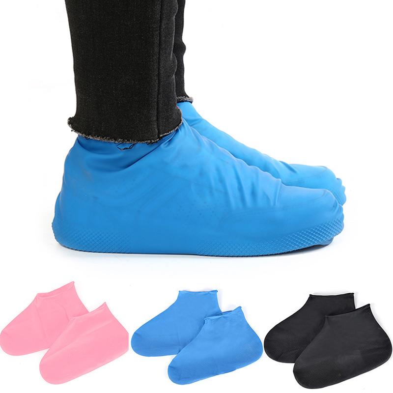 Латексные бахилы эластичные многоразовые износостойкие нескользящие водонепроницаемые бахилы для обуви