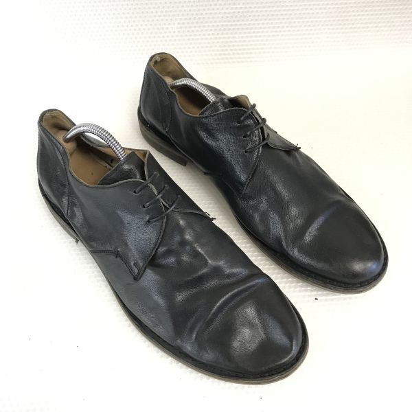 BARNEYS N.Y. Италия Кожаные Туфли Дерби с Гладким Носком Мужские 13M 30.5-31.0 Черные(ИСПОЛЬЗОВАЛ)