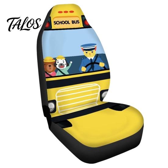 Vehicle Seat Protection Covers Universal Car Cover for School Bus Drivers and Transportation Enthusiasts, Protectors Protective Interior Decor