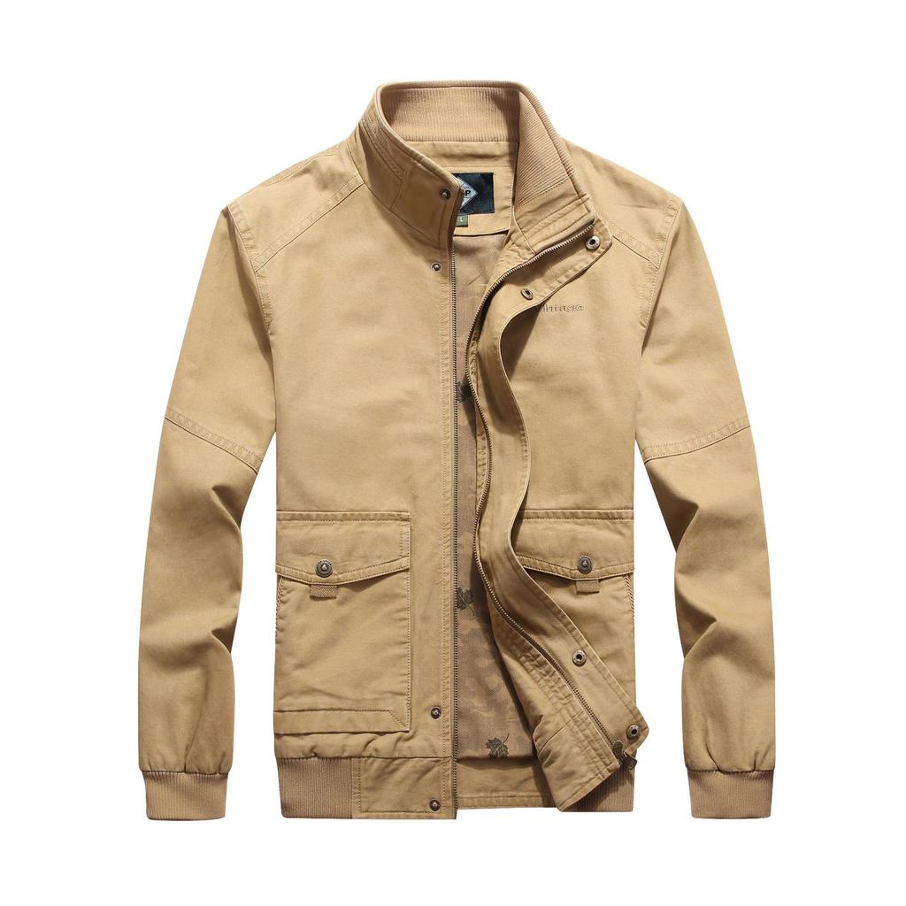 Autumn New Jacket Men's Casual Stand Collar Men's Jacket Large Size Thin Jacket Men's Clothing