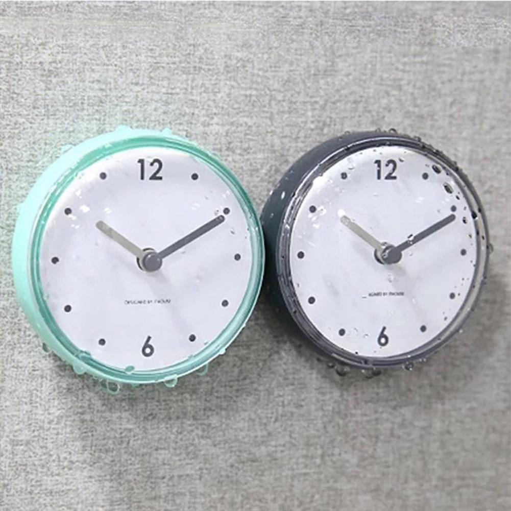 Sucker Wall Clock Wall Clock Green Pink Waterproof