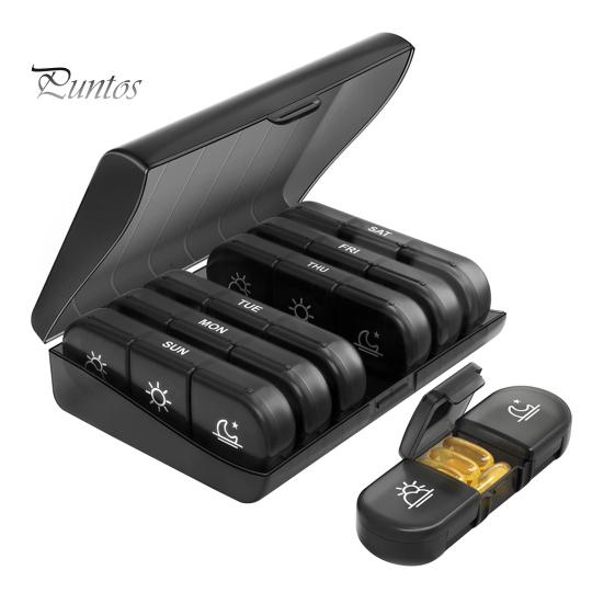 Разделенная аптечка, органайзер для таблеток на 7 дней, большая вместимость, несколько отделений, еженедельный контейнер для таблеток без содержания бисфенола-А