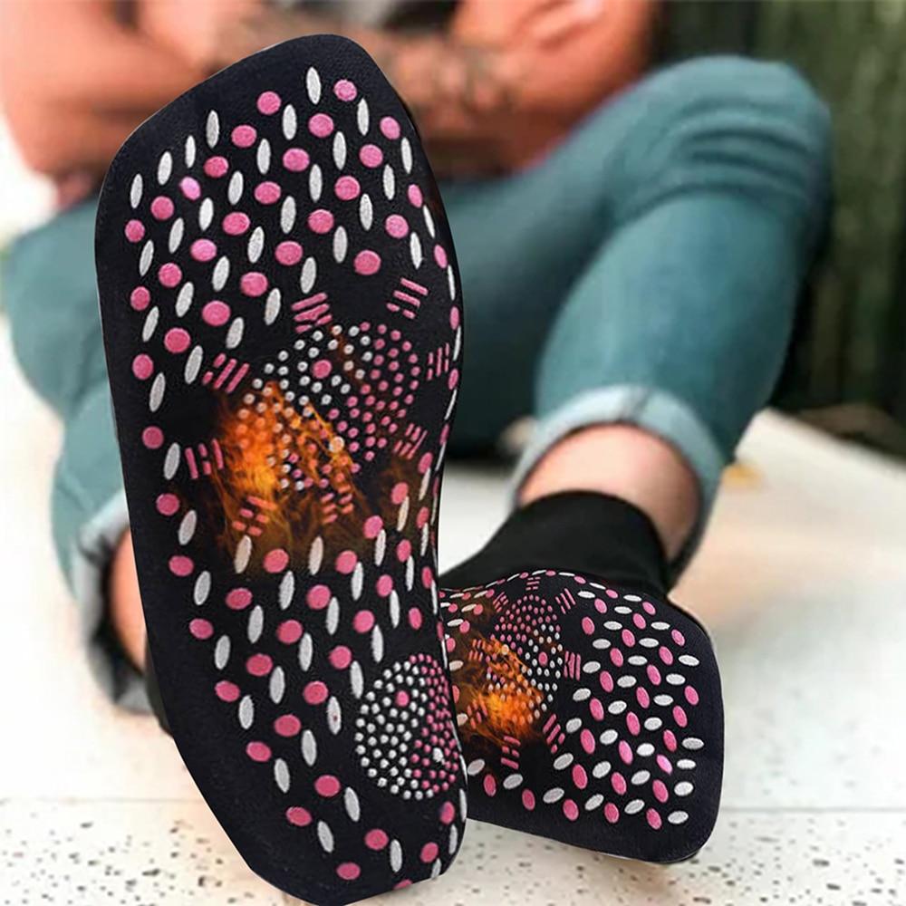 1 пара унисекс, зимние теплые самонагревающиеся носки для здоровья, облегчение боли, уличные антихолодные магнитные термочулки для мужчин/женщин