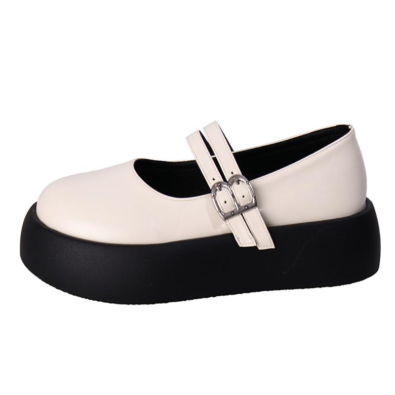 Ретро универсальные туфли Мэри Джейн для девочки весна 2025 новая платформа французский сказочный стиль стиль колледжа маленькие кожаные туфли тренд