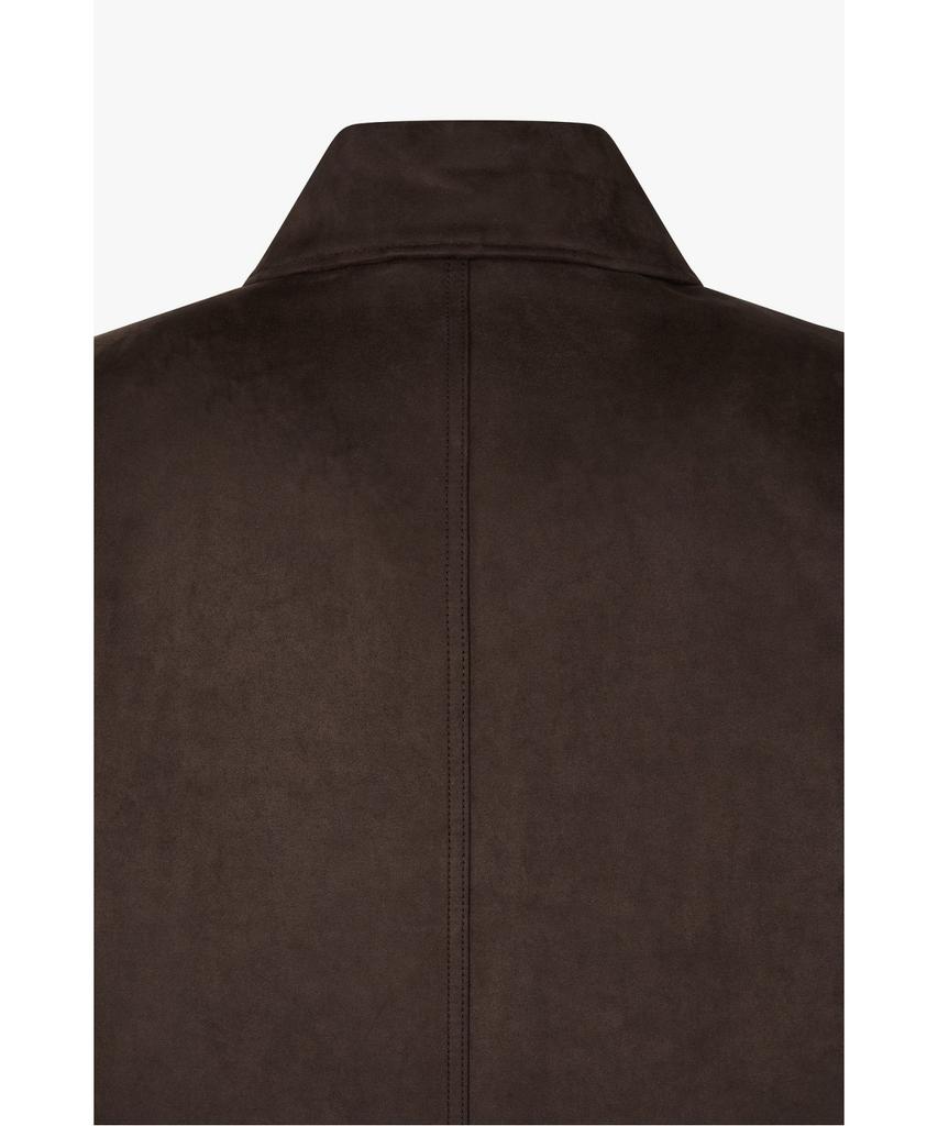 Studio Tomboy [Men] Synthetic Suede Zip-Up Jumper _Dark Brown_91M6361832