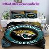 Постельное белье с узором Jacksonville Jaguars Комплект одеял Подушка Наволочка Домашний Декор Подарок на День Рождения (1 пододеяльник + 2 наволочки, без наполнителя)