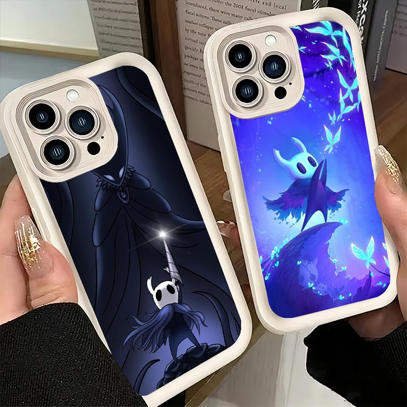 Чехол для телефона iPhone 17 Air 16E 15 16 Pro Max H-Hollow K-Knight Игровой чехол 14 Plus 13 12 Mini Мягкий силиконовый чехол Fundas