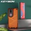 KEYSION Противоударный бронированный чехол для VIVO V50 5G Мягкий силиконовый + прозрачный сотовый чехол для телефона из поликарбоната для VIVO V50 5G