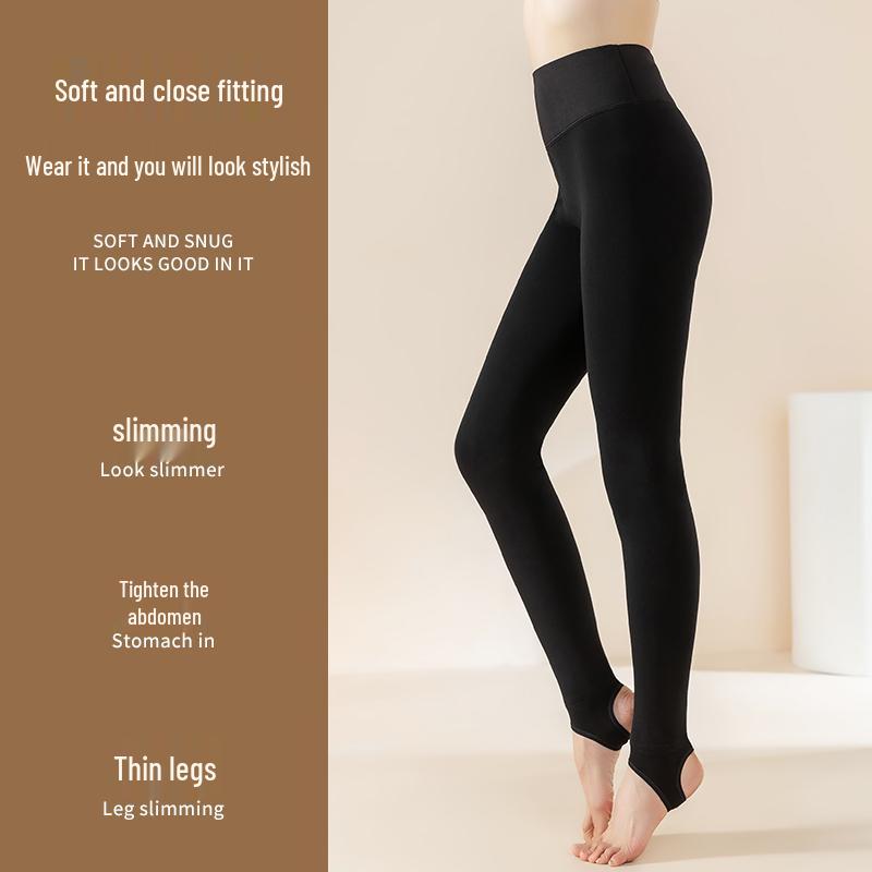 Women's Thick Fleece-Lined Wool-Blend Pants, Ideal for Winter Outdoor Wear, Extra-Warm and Cozy.