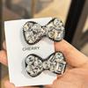Korean Crystal Bow Hair Clip - Elegant Diamond Hairpin Accessories for Women