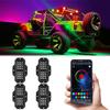 G1 4 In 1 RGB Car Underglow Light Music Sync Bluetooth-Compatible LED Rock Light Kit for SUV Truck