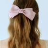 pearlymore ribbed ribbon hairpin (pink)