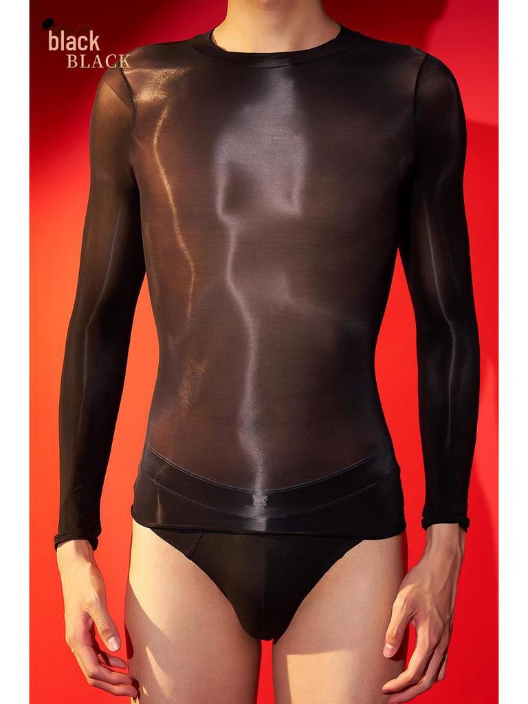 Блестящее сексуальное нижнее белье больших размеров для мужчин и женщин - Гладкие и эротические чулки и топы.