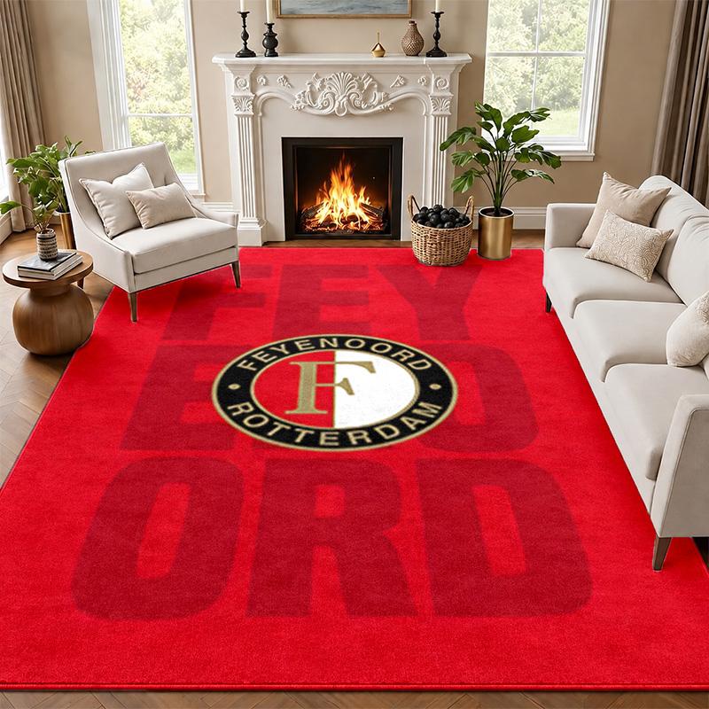 Feyenoord Rotterdam Carpet Door Mat for Living Room or Bedroom Protective Mat Under Chair Office Decoration Christmas Gift Birthday Present