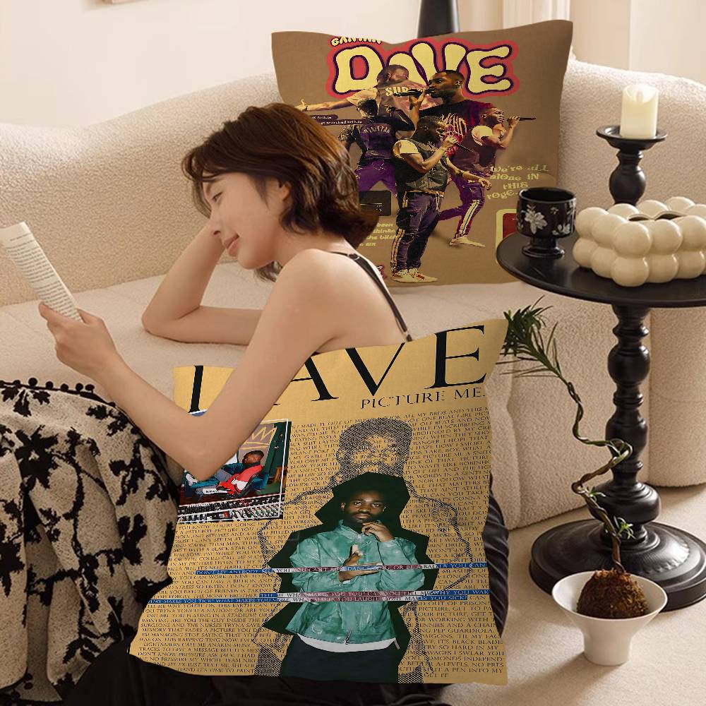 Поп-хип-хоп рэпер Дейв Подушка Аниме-подушка Подушка для изголовья дивана-кровати Чехол для подушки 45x45 см Мода