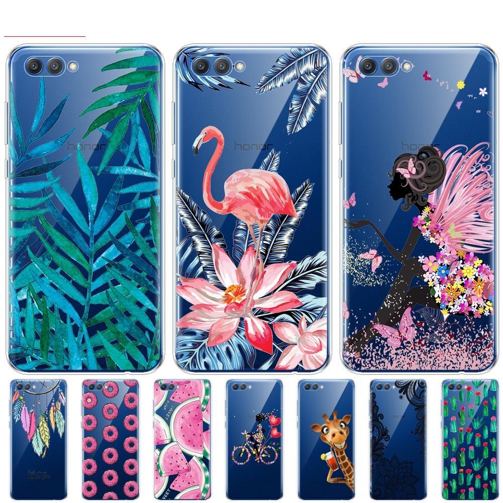 Чехол для Huawei Honor V10 VIEW 10, мягкий силиконовый чехол из ТПУ на заднюю панель телефона для Huawei Honor 10, чехол Etui, защитный чехол с принтом
