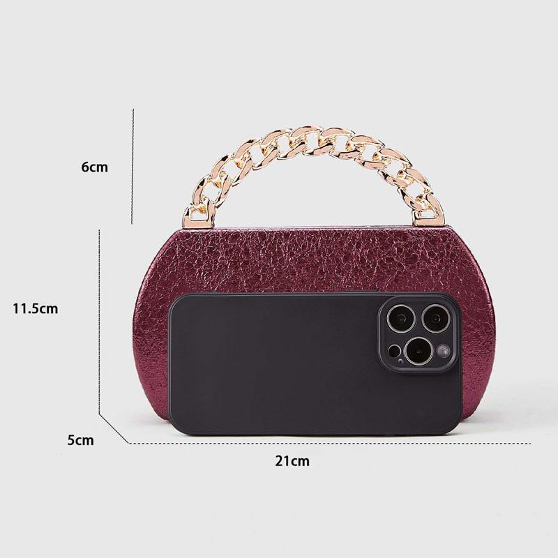 2025 New Fashion Design Women Exaggerated Large Iron Chain Evening Clutch Bag High-end Party Handbag Lady Banquet Crossbody Bag