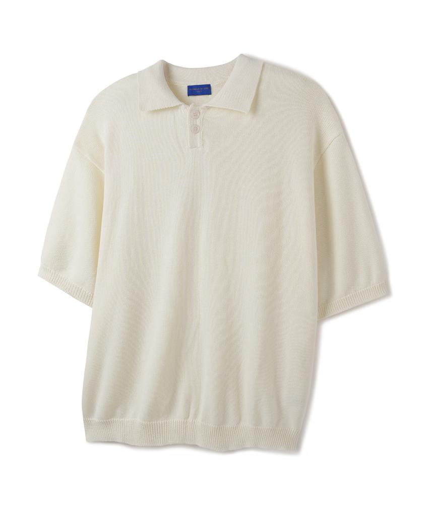 ALVINCLO [De Luxe] Washable Two-Button Collar Half Knit Dlx1215 (5 Colors)