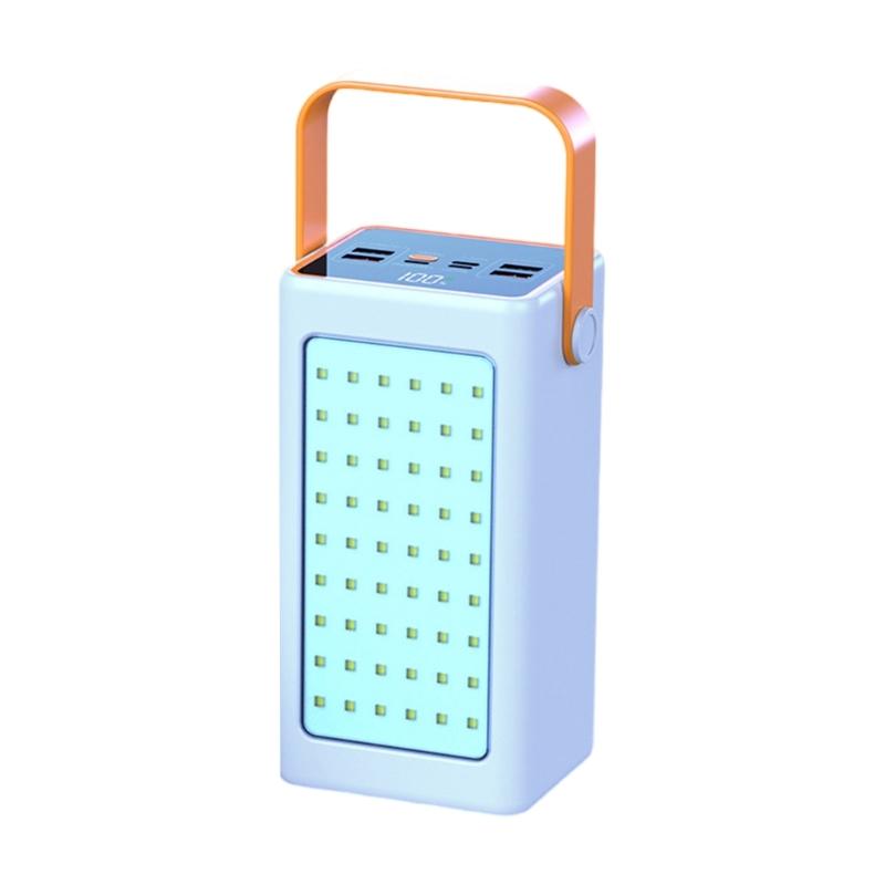 Outdoor Camping Lamp and Mobile Power Adapter 66W for Simultaneous Charging of 5 Devices with Long Battery Service
