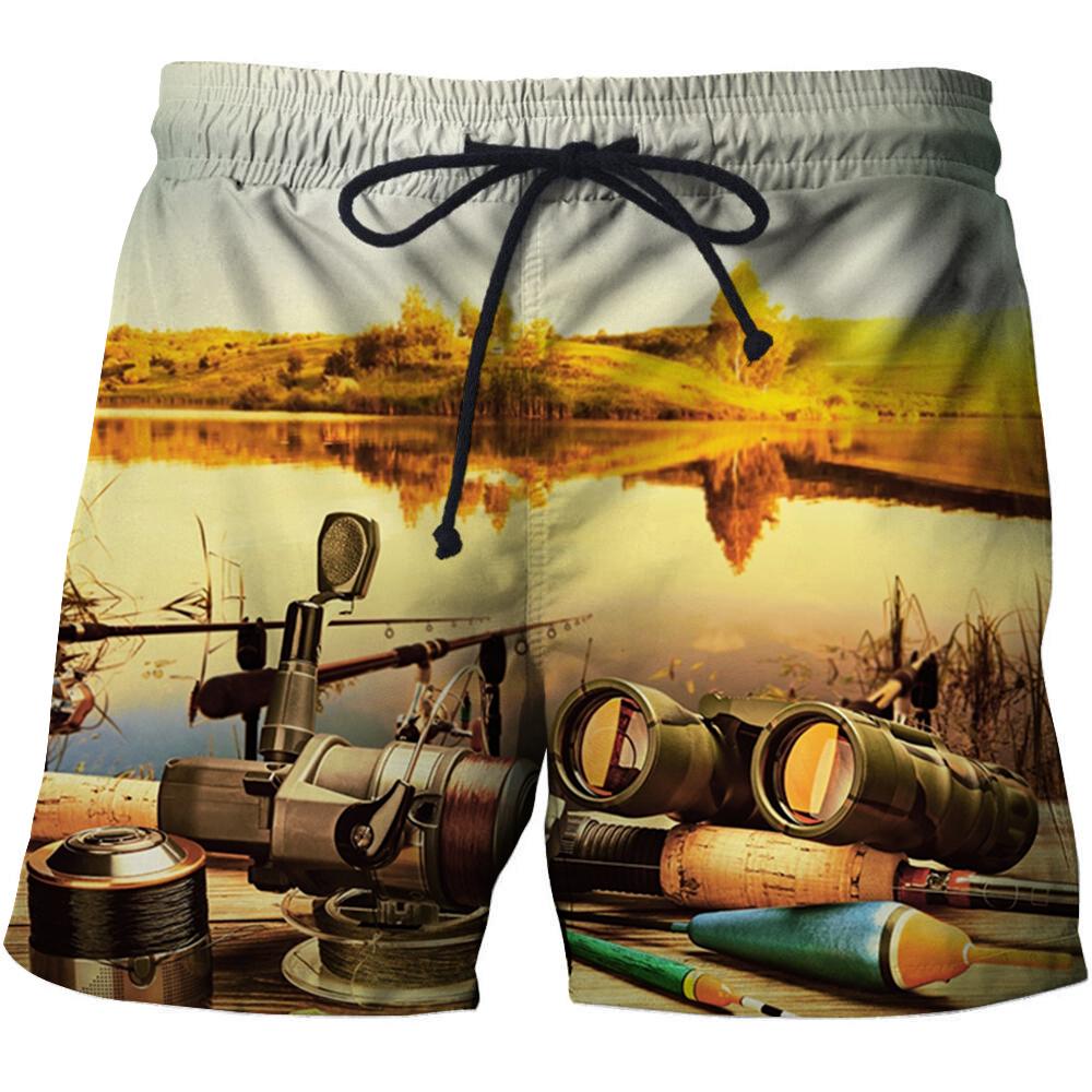 Mens Swimwear Shorts Animal 3d Surfing Board Short Beach Shorts Men Trunk Masculina Swimsuit Sports Pants Brief Loose Shorts