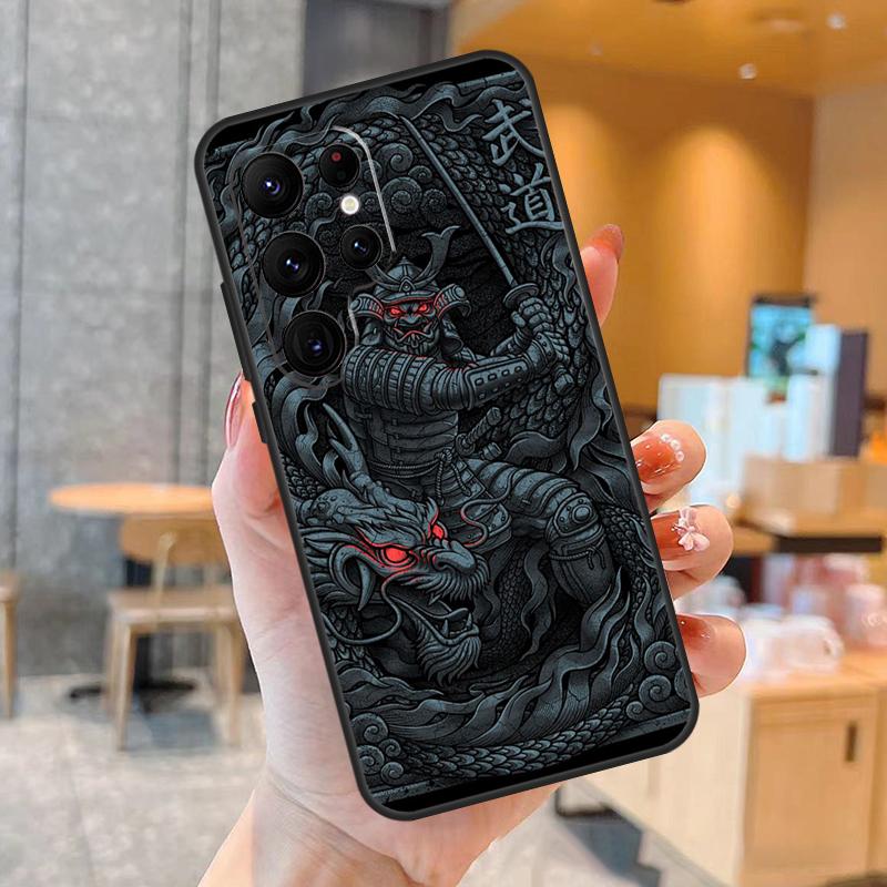 Аниме Японский Самурай Чехол для Телефона Для Samsung Galaxy S25 S24 S23 S22 S20 S21 Ultra S9 S10 Plus S25 FE Задняя Крышка