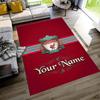 Liverpool Personalized Name Floor Rug Office Rug Perfect for Kitchen Playrooms Balcony Game Room Anti-slip Rug Office home decor Spiritual Gift