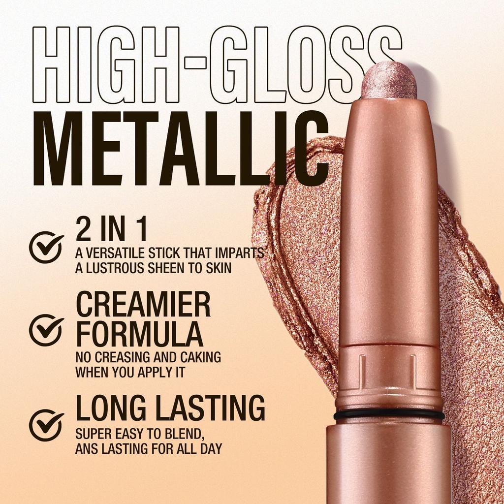 Monochrome Eye Shadow Stick Waterproof Lasting Highgloss Metallic Pearlescent Matte Eyeshadow Lying Silkworm Eyeliner Pen Makeup