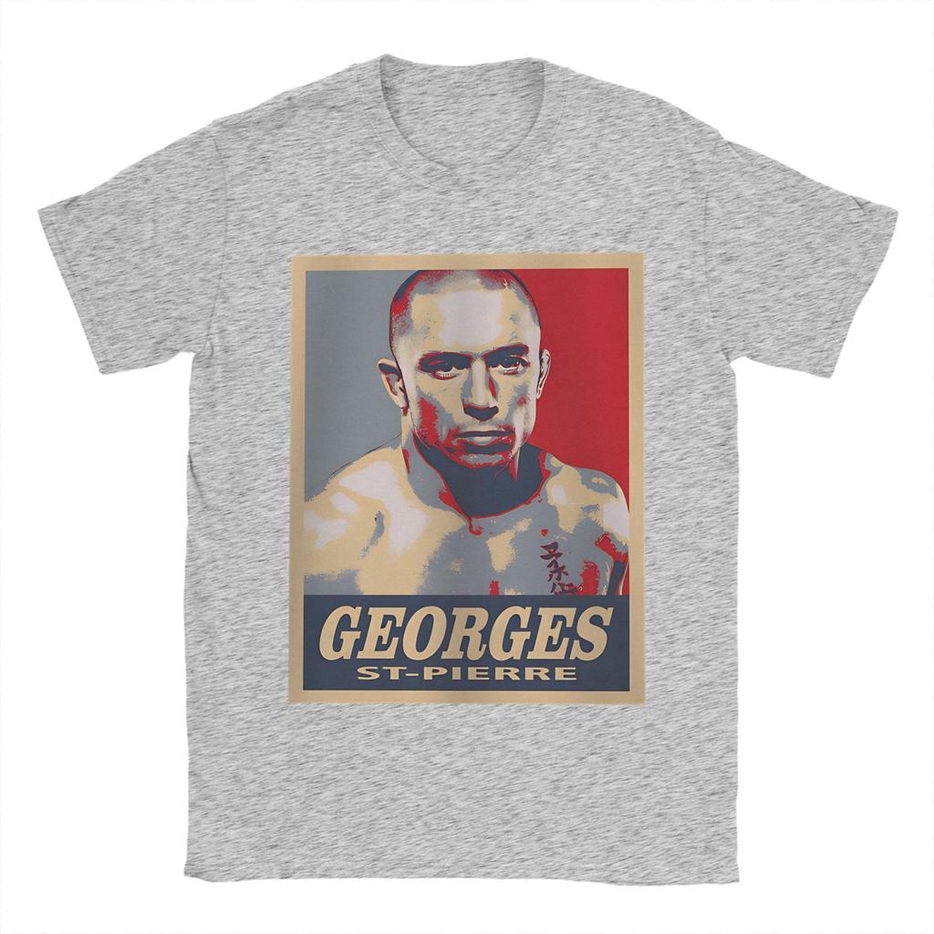 Мужская футболка Georges St Pierre Винтажная 100% Хлопок Футболки с круглым вырезом и коротким рукавом Идея для подарка Топы