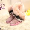 Oversized Imitation Raccoon Fur Snow Boots Winter New Mid-tube Cotton Boots Women's Boots Keep Warm