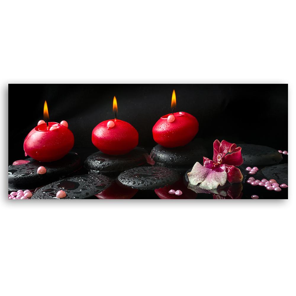 Canvas print, Stones Zen Spa Candlestones