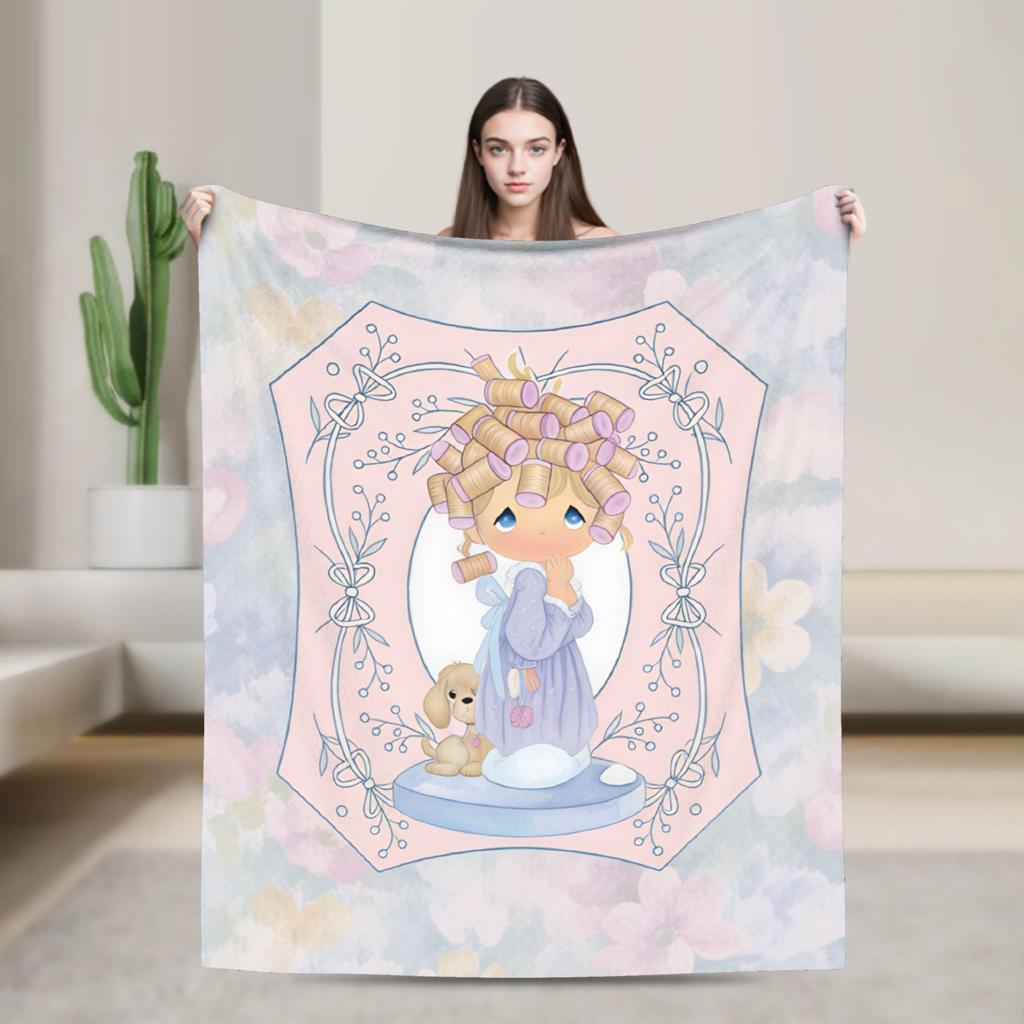 Precious Moments   Одеяло  Теплое Эстетичное Плюшевое Пледовое Одеяло Для Детей Гостиной Фланелевая Постельная Простыня Покрывало