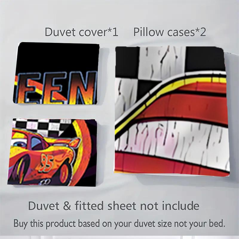 3Pcs Mcqueen Spirit Bedding Sets For All Sizes New 3D Printed Bed Cover Comforter Duvet Cover Pillowcase Bedroom Decoration