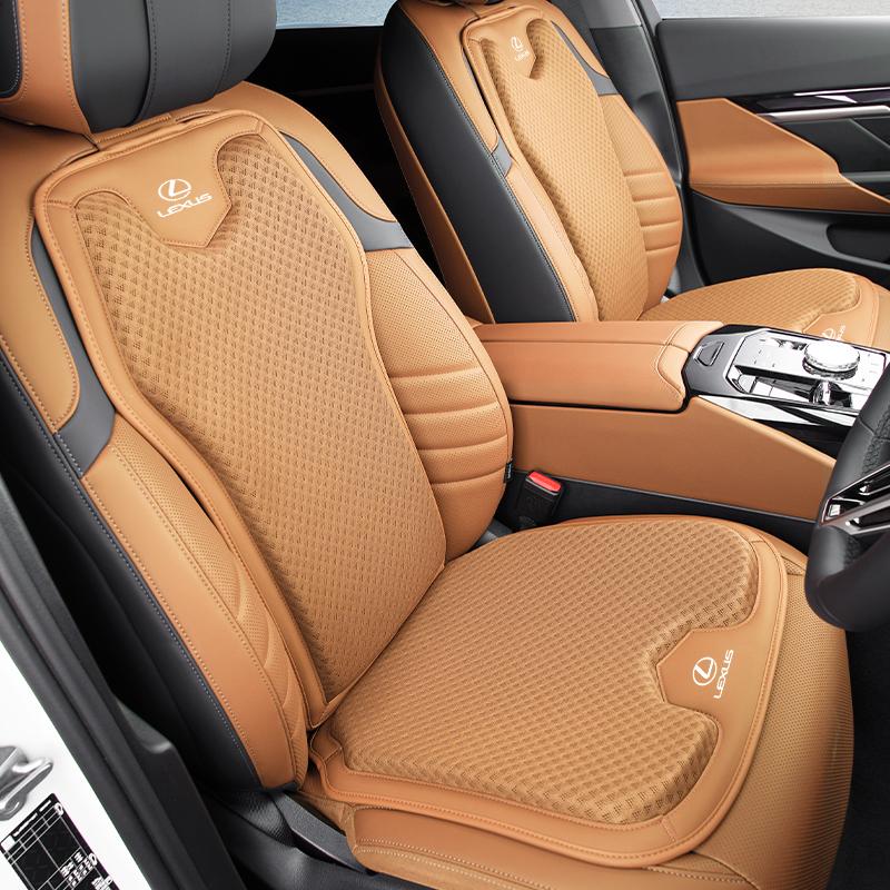 PYZW6 Car Seat Ice Silk Cushion Backrest Waist Pad Protector Cover Interior For Lexus CT200h ES250 ES300h IS250 IS200 GS300 GS460